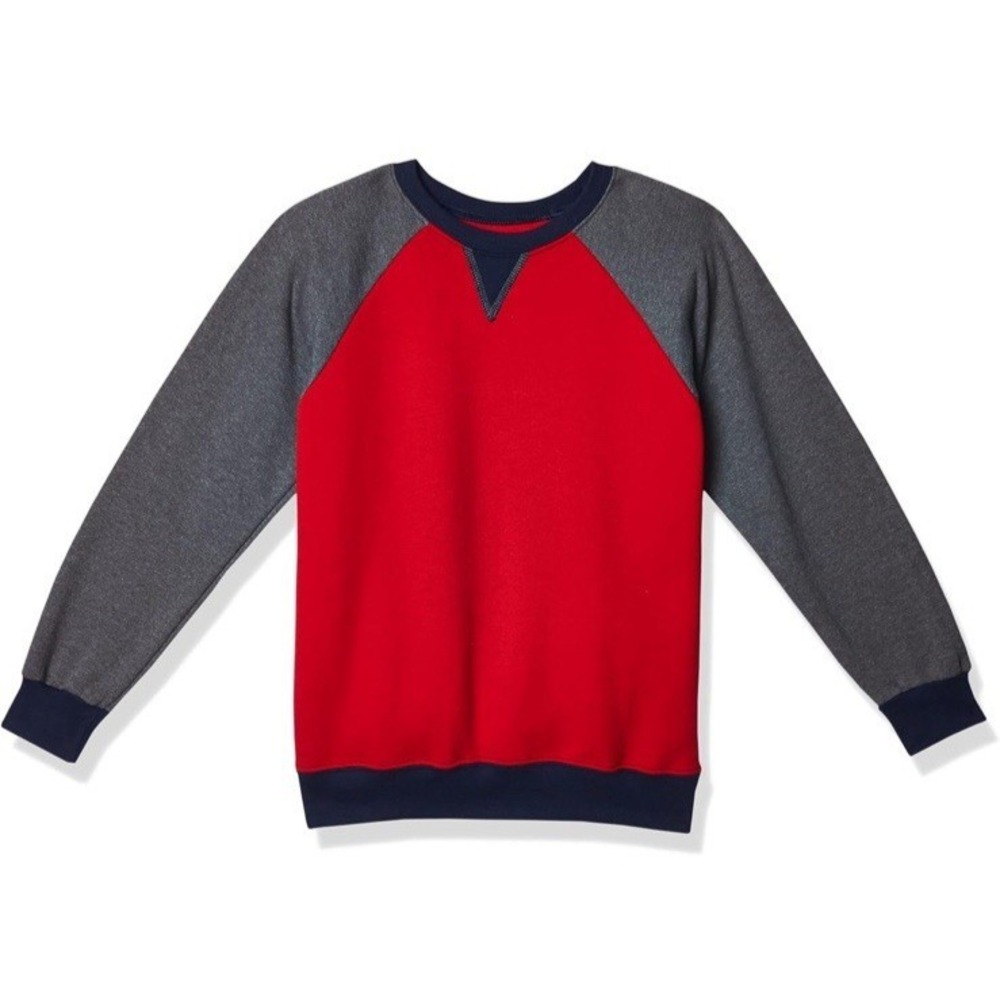 NEW Fruit Of The Loom Boy's Sweatshirt - Red/Navy/Gray - Size XS
